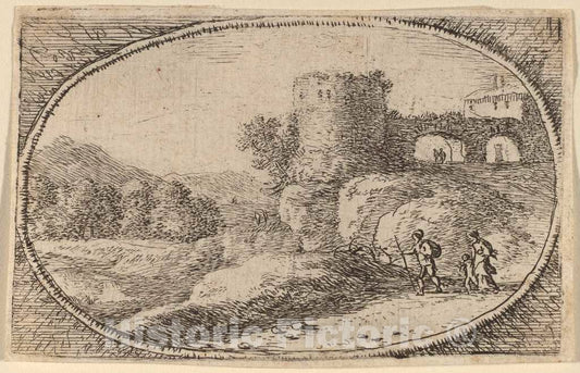 Art Print : Herman Van Swanevelt, The Large Round Tower - Vintage Wall Art