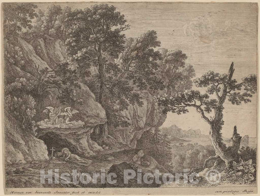 Art Print : Herman Van Swanevelt, Mary Magdalene Repentant - Vintage Wall Art