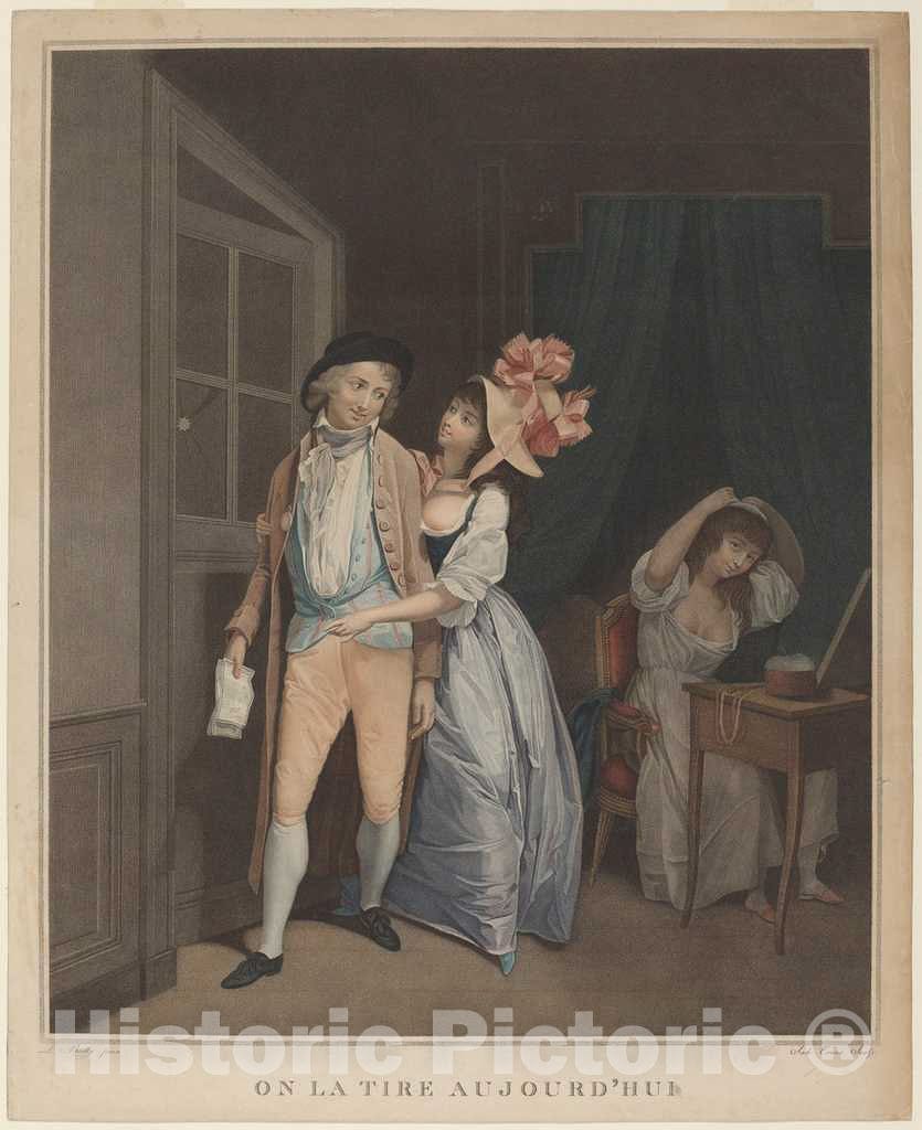 Art Print : Tresca After Boilly, It was Pulled Today (On la tire aujourd'hui) - Vintage Wall Art