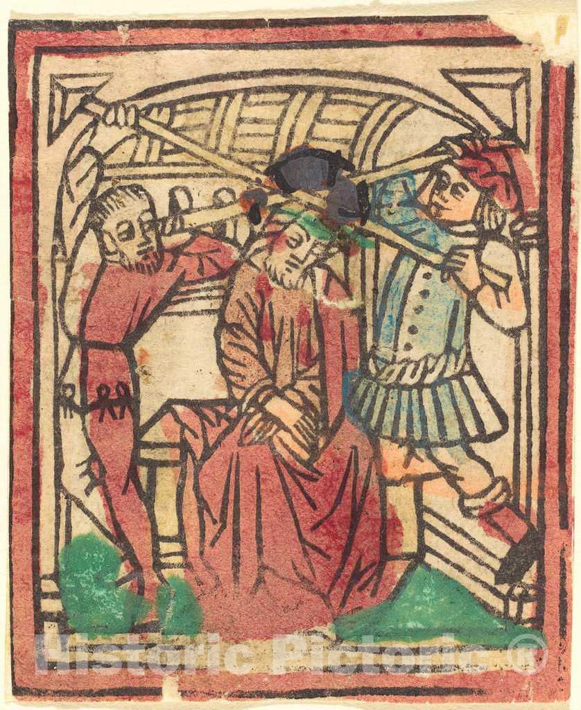 Art Print : The Crowning with Thorns, 1440 - Vintage Wall Art