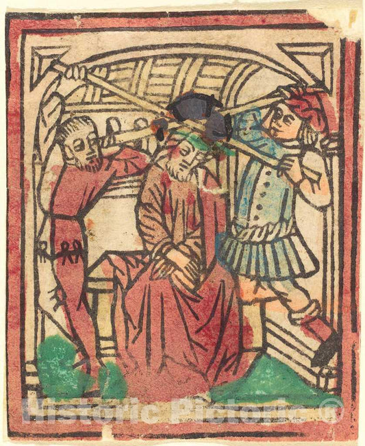 Art Print : The Crowning with Thorns, 1440 - Vintage Wall Art