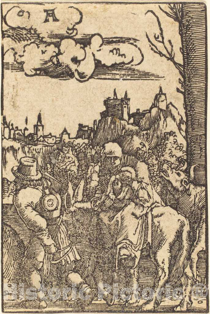 Art Print : Albrecht Altdorfer, The Flight into Egypt, c. 1513 - Vintage Wall Art