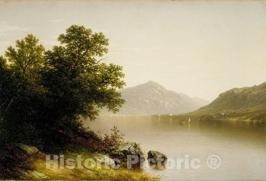 Art Print : John William Casilear - Lake George : Vintage Wall Art