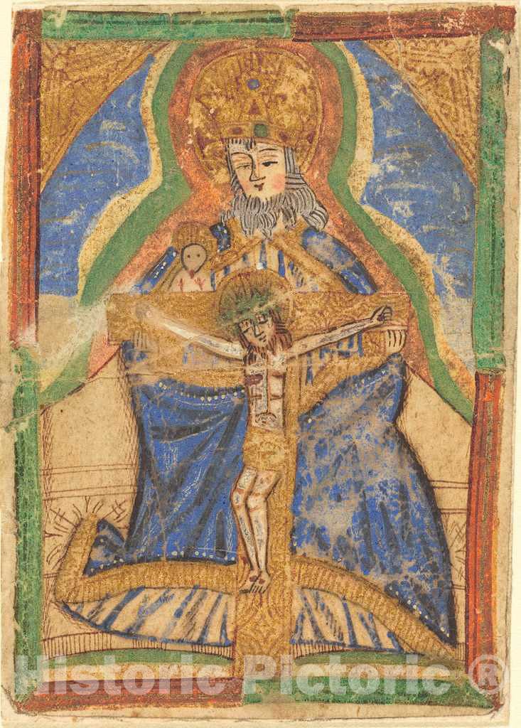 Art Print : The Trinity, c. 1500 - Vintage Wall Art