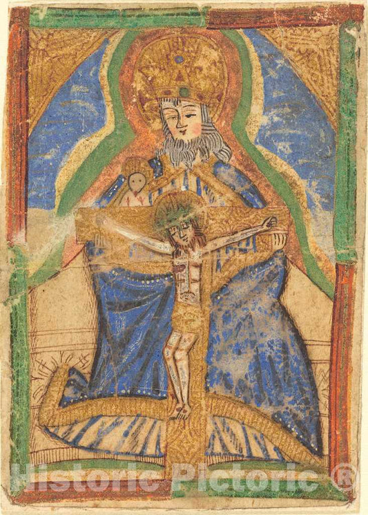 Art Print : The Trinity, c. 1500 - Vintage Wall Art
