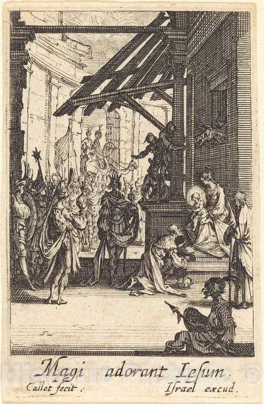 Art Print : Jacques Callot, The Adoration of The Magi, in or After 1630 - Vintage Wall Art