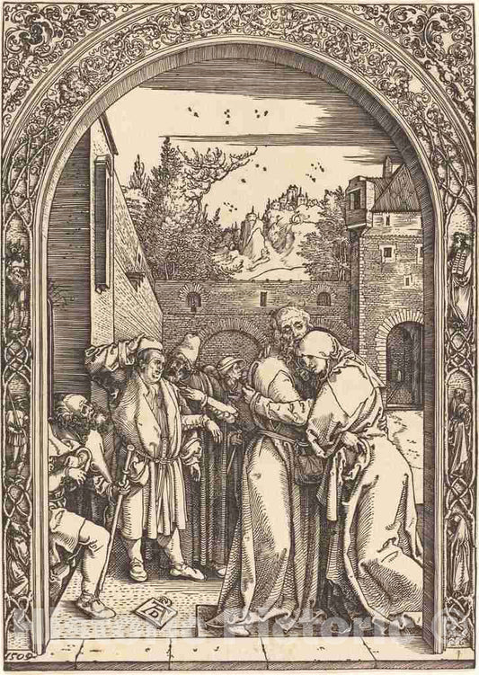 Art Print : Albrecht DÃ¼rer, Joachim and Anna at The Golden Gate, 1504 - Vintage Wall Art