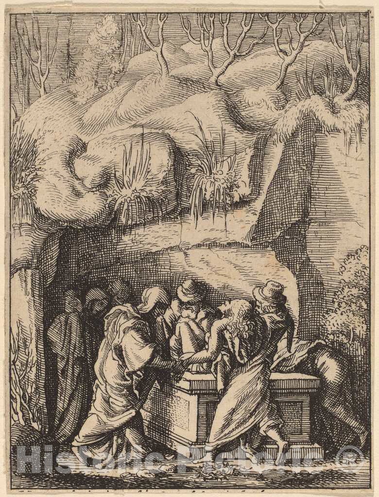 Art Print : Wenceslaus Hollar, The Entombment - Vintage Wall Art