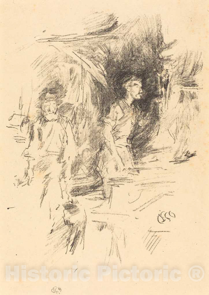 Art Print : James McNeill Whistler, The Old Smith's Story, 1895 - Vintage Wall Art