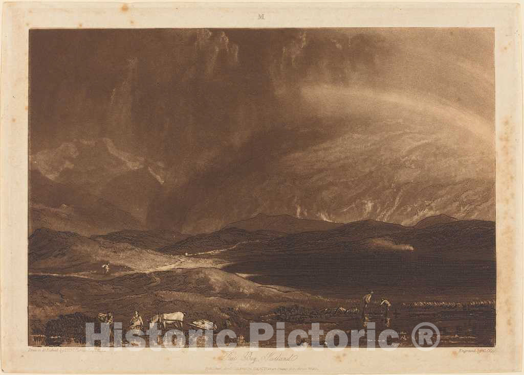 Art Print : Turner and Clint, Peat Bog, Scotland, 1812 - Vintage Wall Art