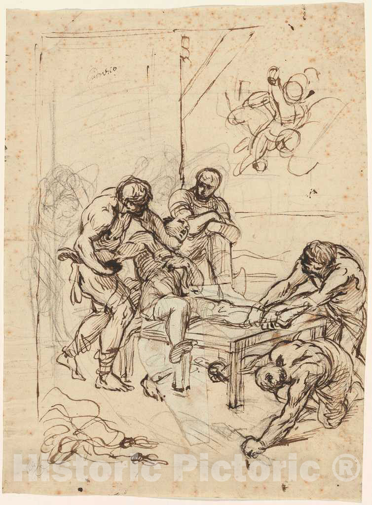 Art Print : Lodovico Carracci, The Martyrdom of Saint Lawrence - Vintage Wall Art