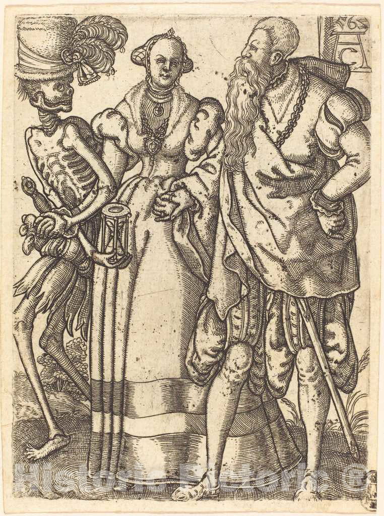 Art Print : Dance of Death VI, 1562 - Vintage Wall Art