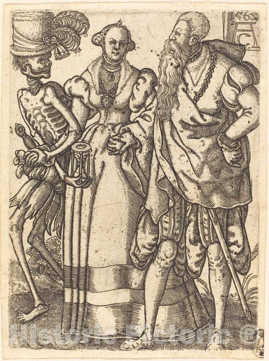Art Print : Dance of Death VI, 1562 - Vintage Wall Art