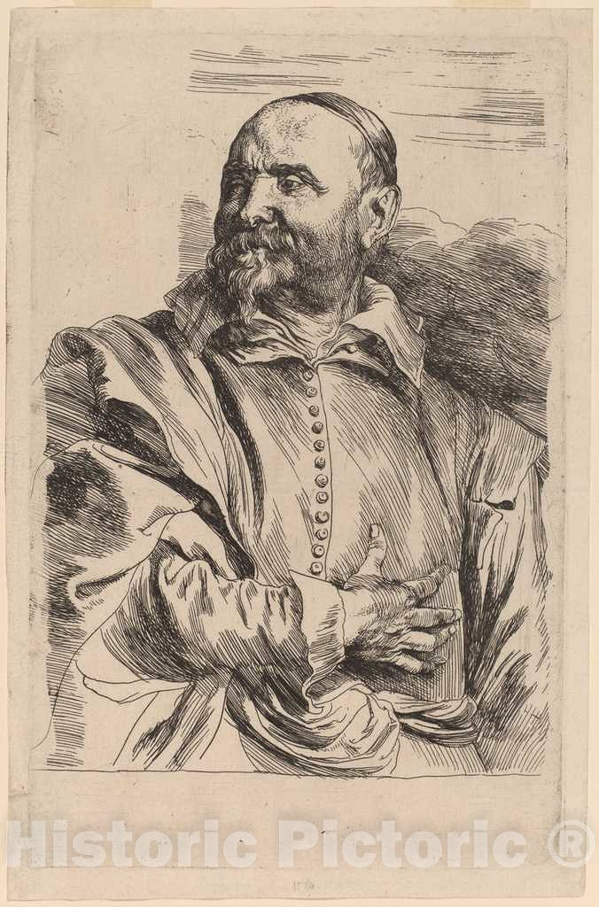 Art Print : Sir Anthony Van Dyck, Jan Snellinx, c.1634 - Vintage Wall Art