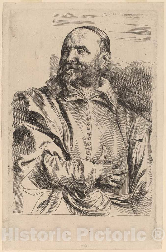 Art Print : Sir Anthony Van Dyck, Jan Snellinx, c.1634 - Vintage Wall Art