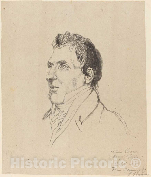 Art Print : Flaxman, Antonio Canova, 19th Century - Vintage Wall Art
