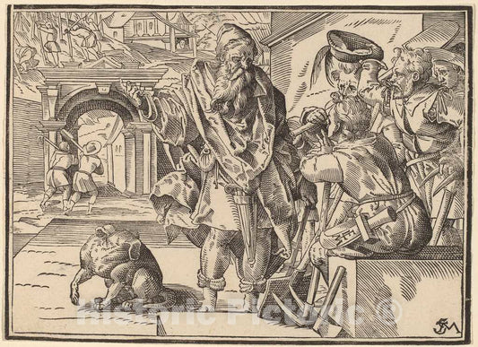 Art Print : Christoph Murer, Christ Tells His Disciples of The Last Judgment, 1630 - Vintage Wall Art