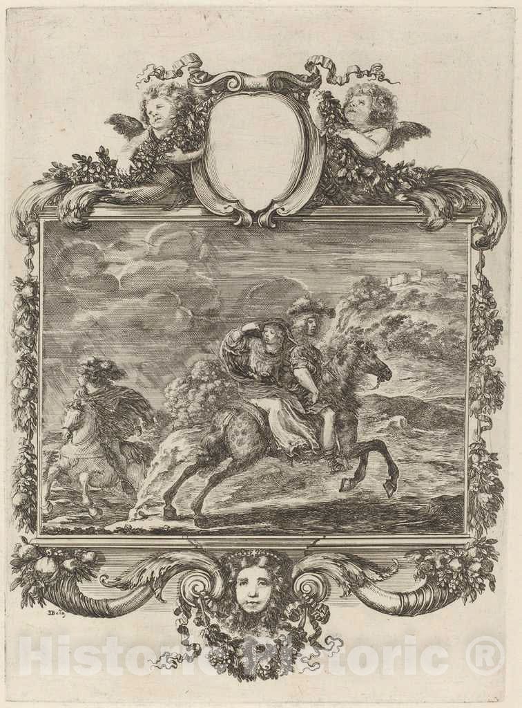 Art Print : Stefano Della Bella, Clovis and Clotilda - Vintage Wall Art