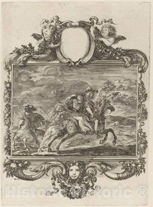 Art Print : Stefano Della Bella, Clovis and Clotilda - Vintage Wall Art