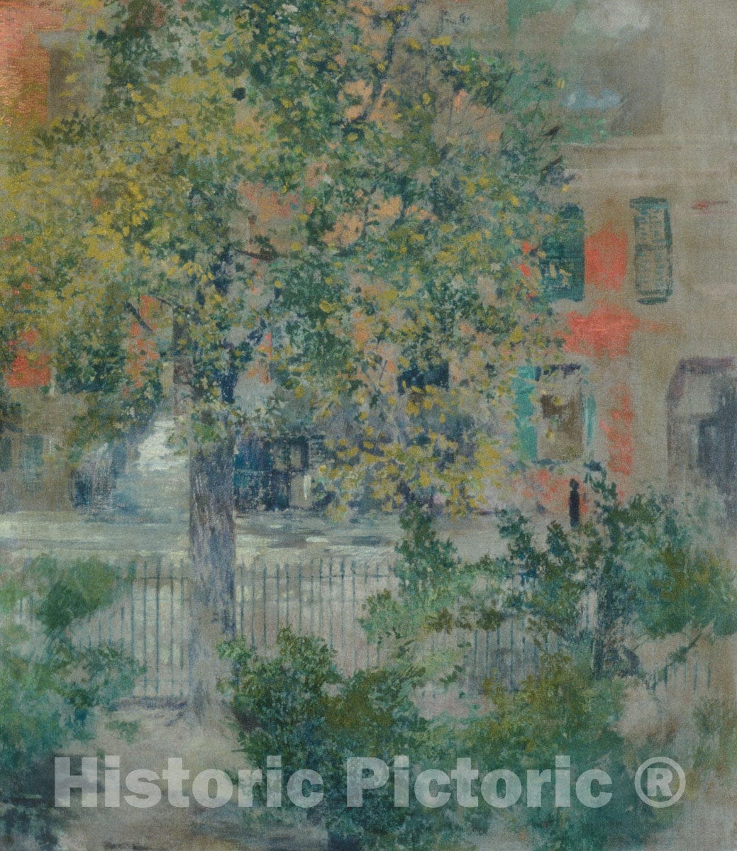 Art Print : Robert Frederick Blum - View from The Artist's Window, Grove Street : Vintage Wall Art