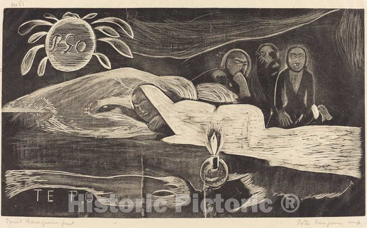 Art Print : Paul Gauguin, Te Po (The Long Night), c.1895 - Vintage Wall Art