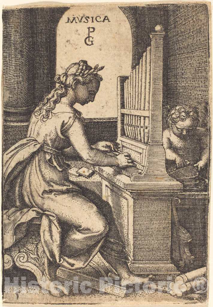 Art Print : Georg Pencz, Music - Vintage Wall Art