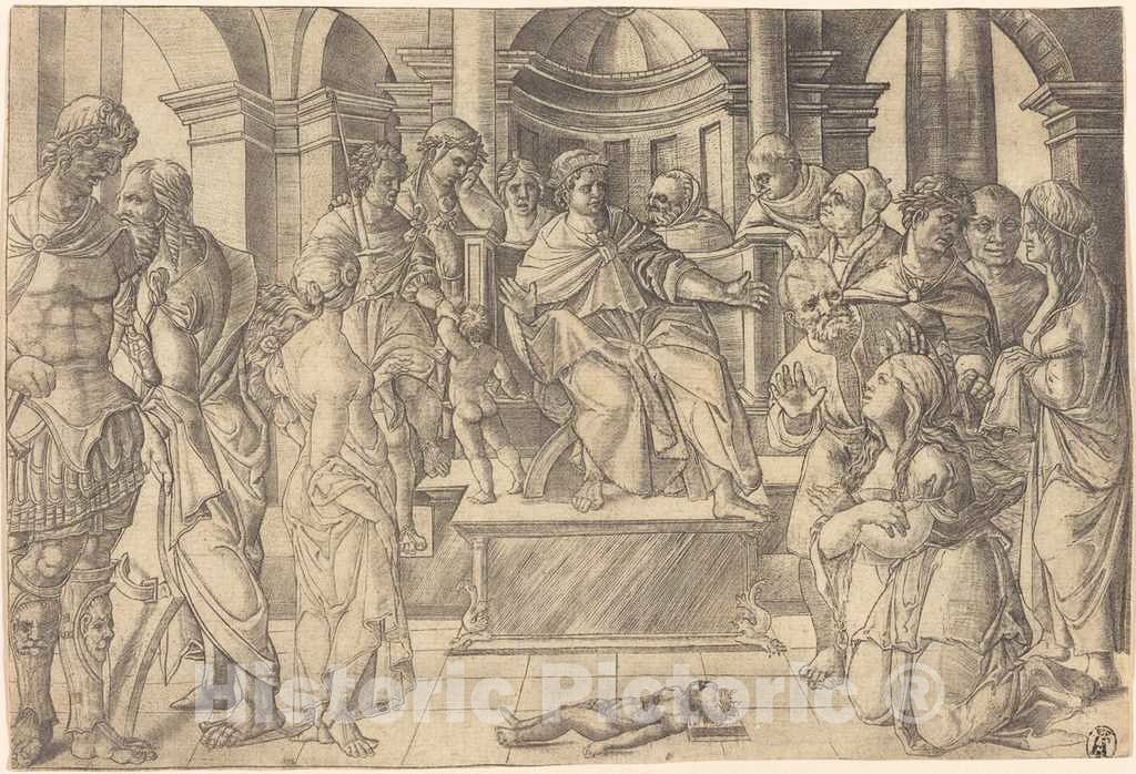 Art Print : Jean Duvet, The Judgment of Solomon, c. 1516 - Vintage Wall Art