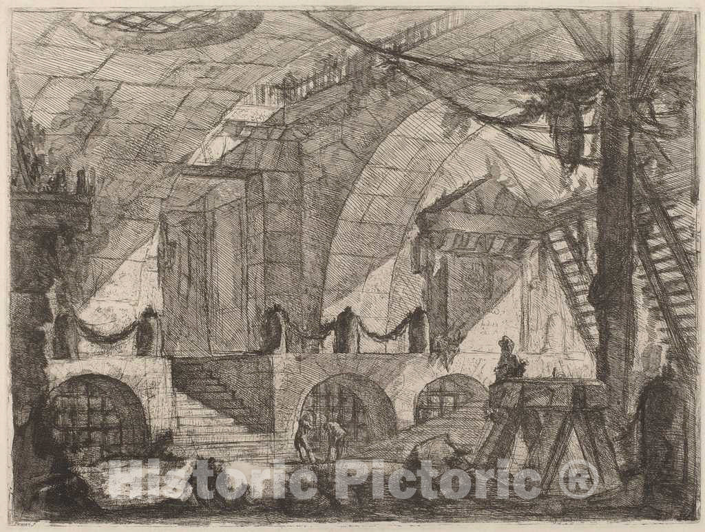 Art Print : Giovanni Battista Piranesi, The Sawhorse, c.1754 - Vintage Wall Art