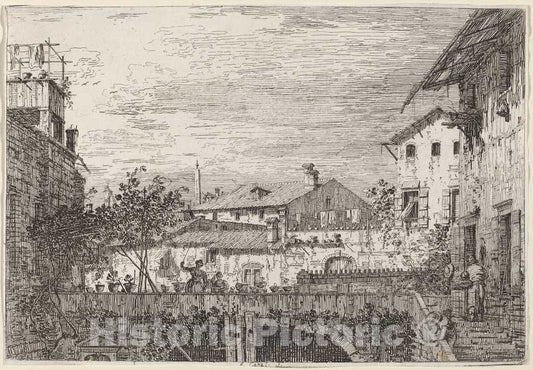 Art Print : Canaletto, The Terrace, c.1741 - Vintage Wall Art