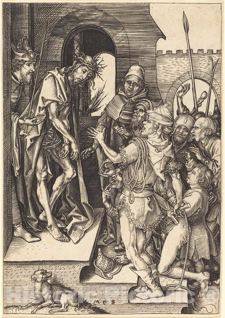 Art Print : Martin Schongauer, ECCE Homo, c. 1480 - Vintage Wall Art