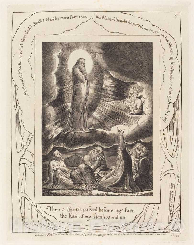 Art Print : William Blake, The Vision of Eliphaz, 1825 - Vintage Wall Art