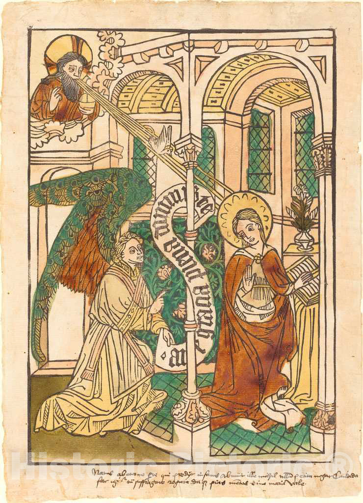 Art Print : The Annunciation, c.1460 - Vintage Wall Art