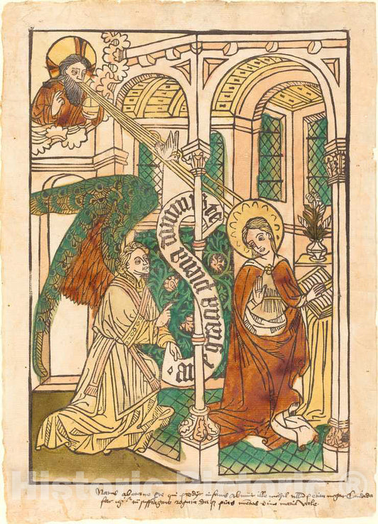 Art Print : The Annunciation, c.1460 - Vintage Wall Art