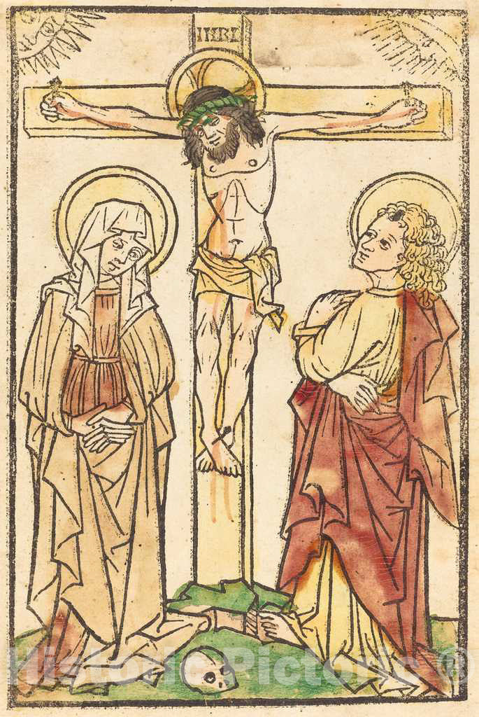 Art Print : Christ on The Cross, c. 1460 - Vintage Wall Art
