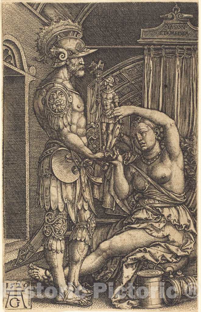 Art Print : Aldegrever, Jason and Medea, 1529 - Vintage Wall Art