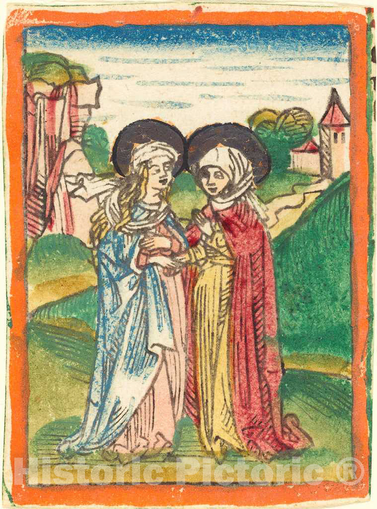 Art Print : The Visitation, c.1485 - Vintage Wall Art