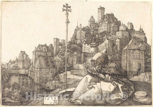 Art Print : Albrecht DÃ¼rer, Saint Anthony Reading, 1519 - Vintage Wall Art