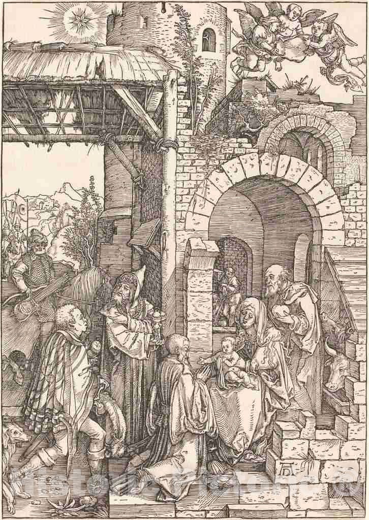 Art Print : Albrecht DÃ¼rer, The Adoration of The Magi, c.1502 - Vintage Wall Art