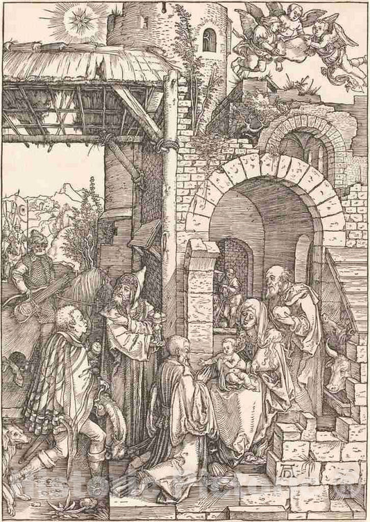 Art Print : Albrecht DÃ¼rer, The Adoration of The Magi, c.1502 - Vintage Wall Art