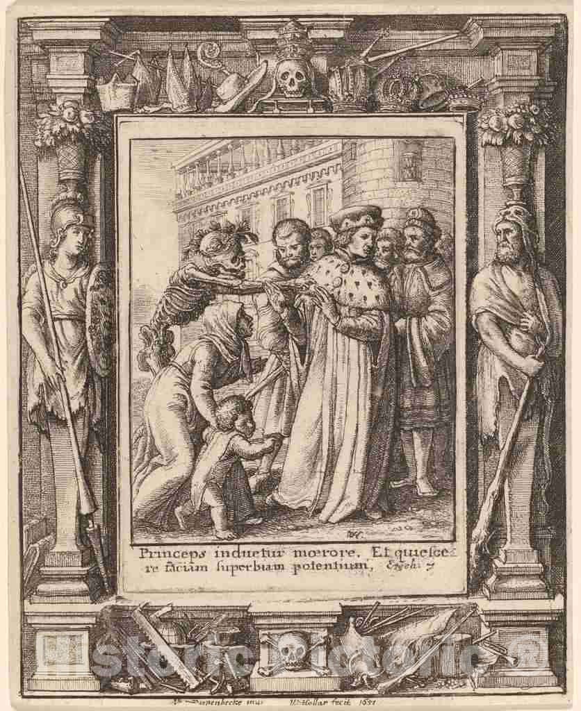 Art Print : Hollar After Holbein The Younger, Duke, 1651 - Vintage Wall Art