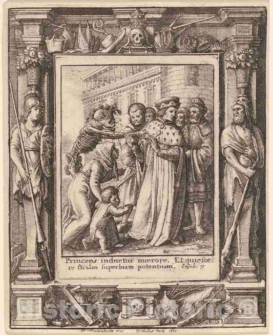 Art Print : Hollar After Holbein The Younger, Duke, 1651 - Vintage Wall Art