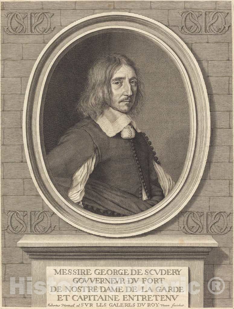 Art Print : Robert Nanteuil, Georges de Scudery, 1654 - Vintage Wall Art