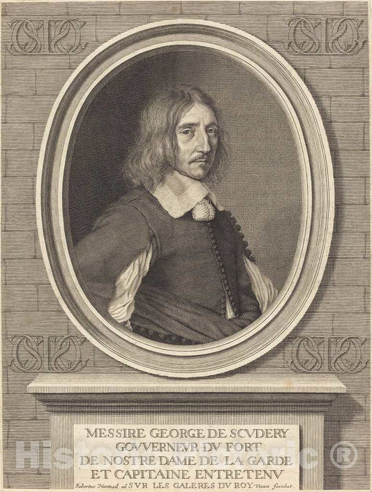 Art Print : Robert Nanteuil, Georges de Scudery, 1654 - Vintage Wall Art
