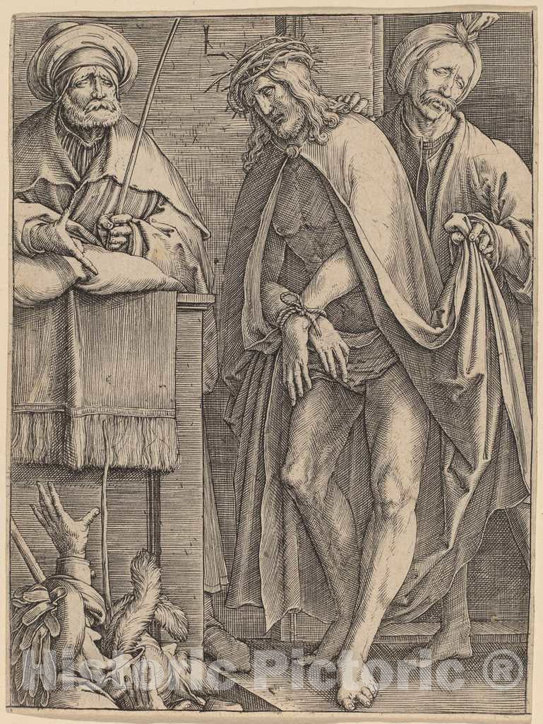 Art Print : Lucas Van Leyden, ECCE Homo, c. 1513 - Vintage Wall Art