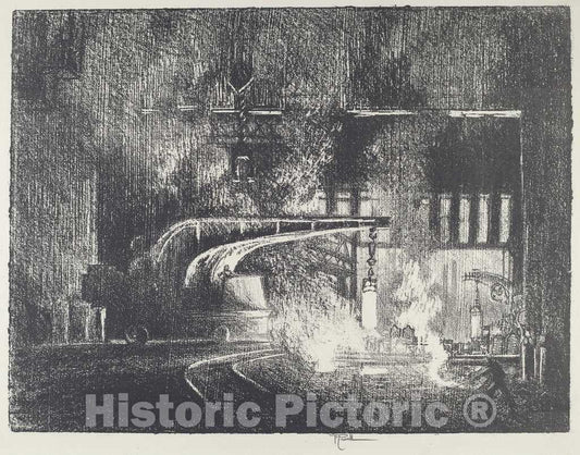 Art Print : Joseph Pennell, The Perambulator, 1916 - Vintage Wall Art