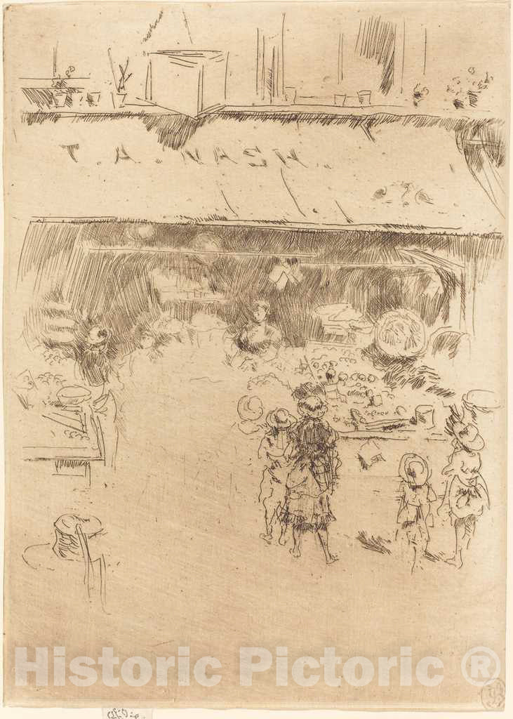 Art Print : James McNeill Whistler, T.A. Nash's Fruit-Shop, c. 1886 - Vintage Wall Art