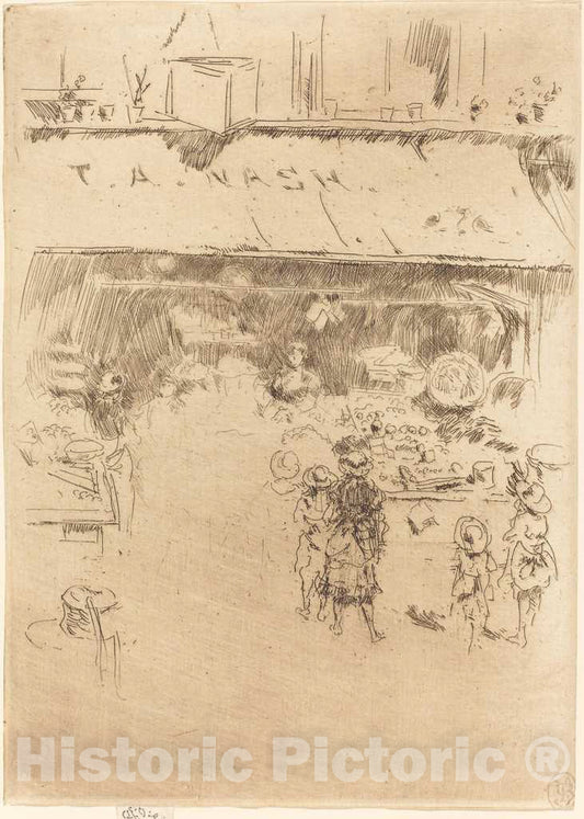 Art Print : James McNeill Whistler, T.A. Nash's Fruit-Shop, c. 1886 - Vintage Wall Art
