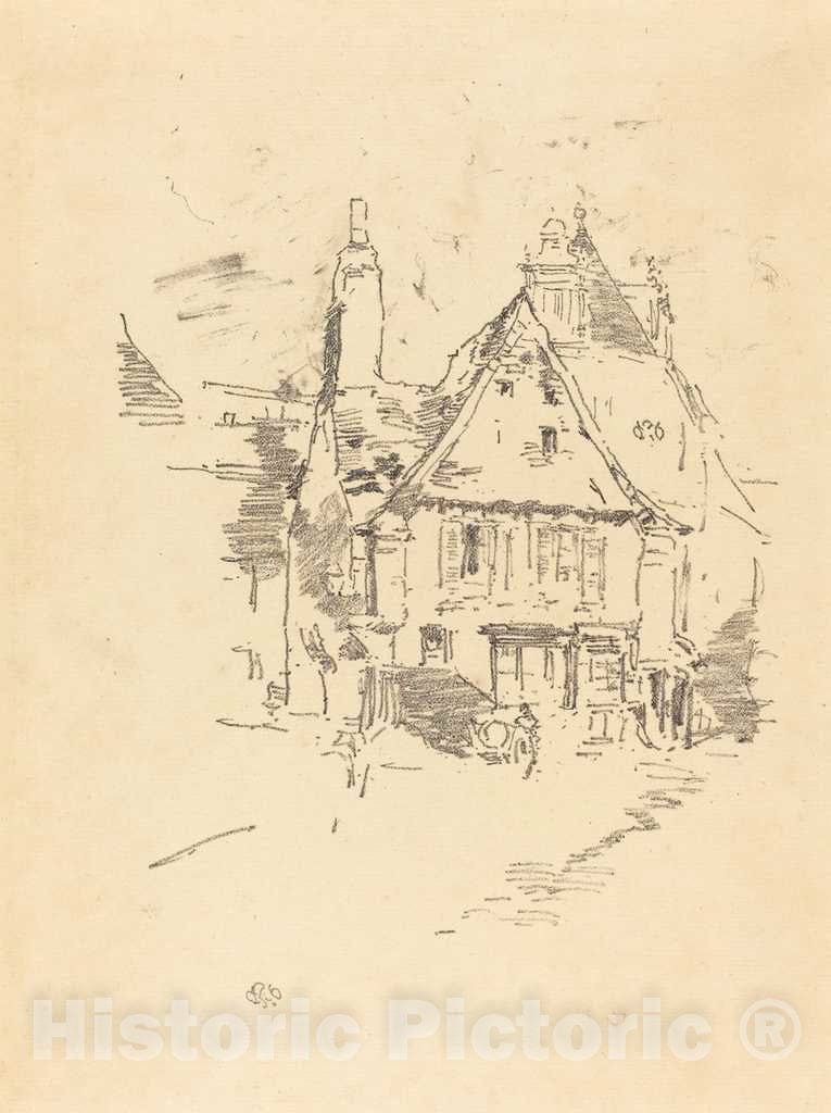 Art Print : James McNeill Whistler, Gabled Roofs, 1893 - Vintage Wall Art