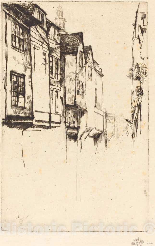 Art Print : James McNeill Whistler, Wych Street, 1877 - Vintage Wall Art