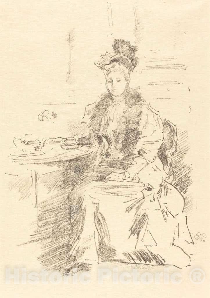 Art Print : James McNeill Whistler, La Jolie New Yorkaise, 1894 - Vintage Wall Art